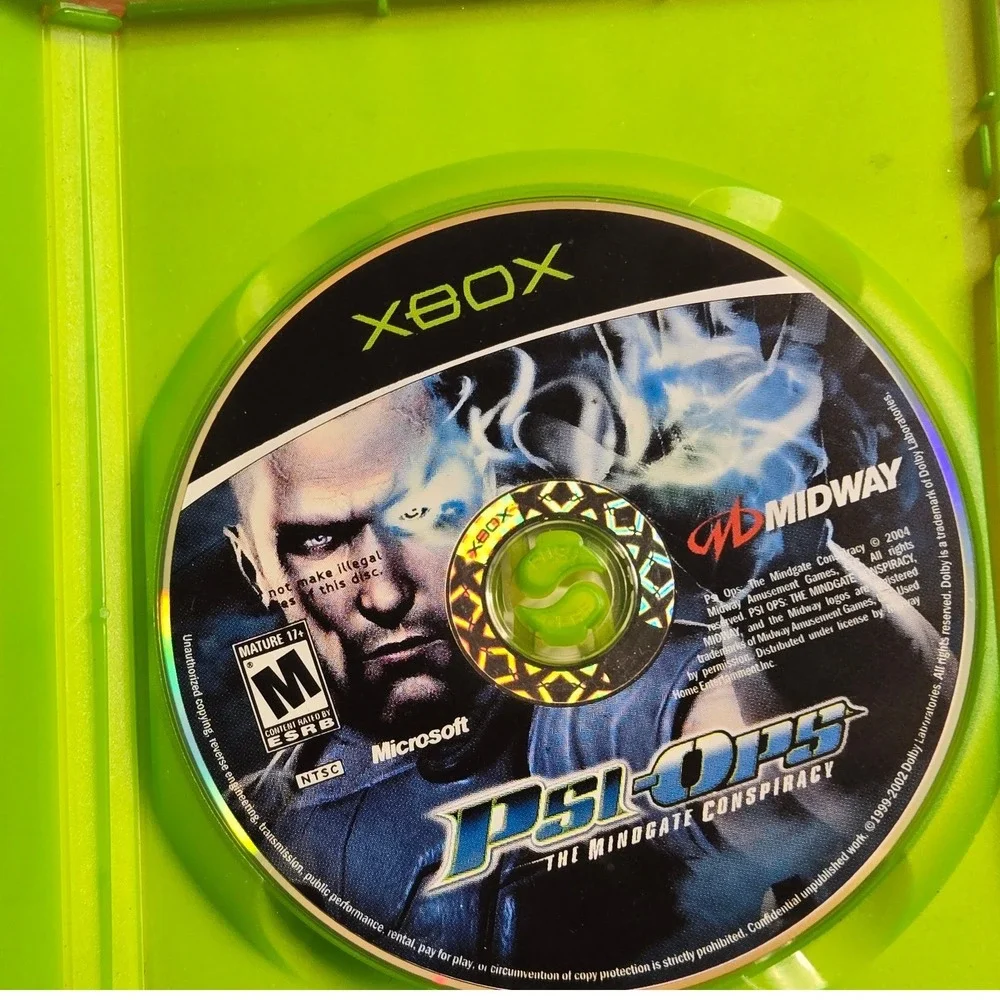 Midway Psi-Ops The‎ Mindgate Conspiracy Xbox Good Original Case